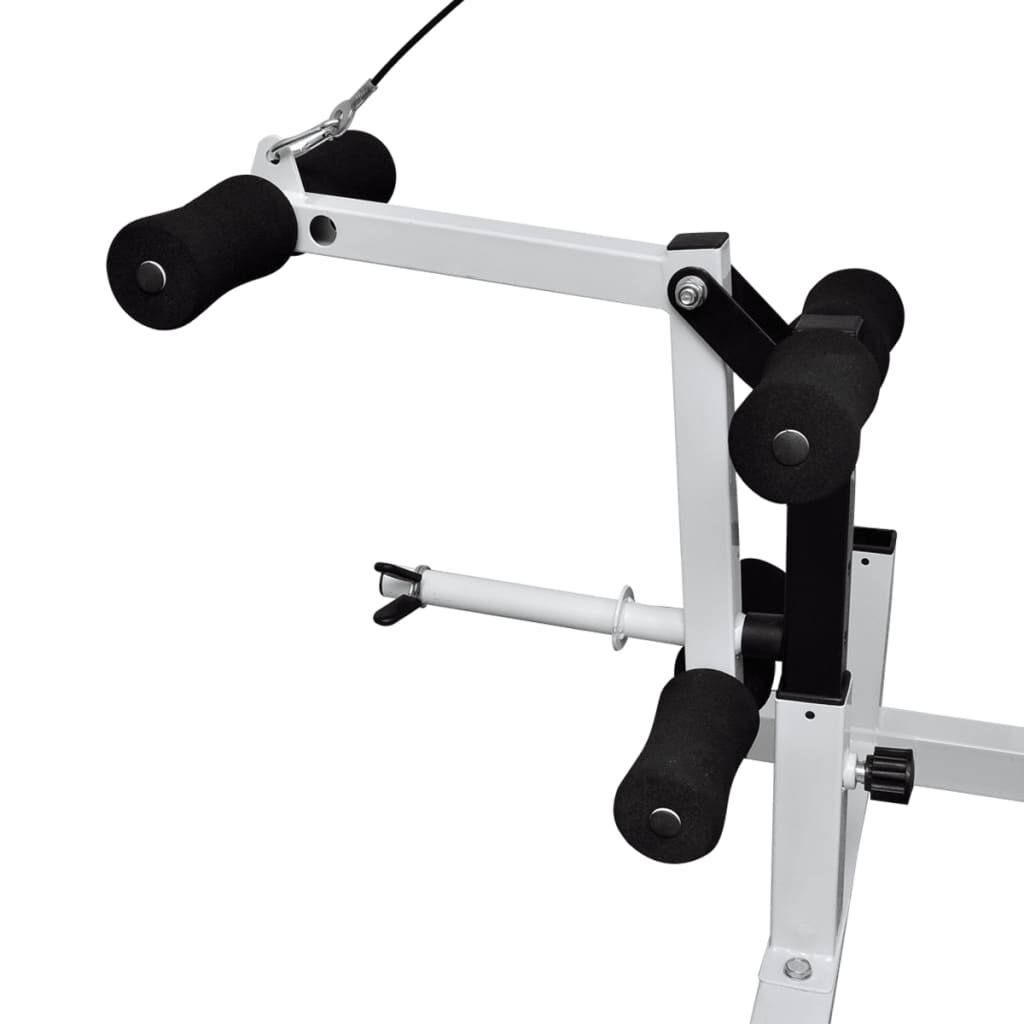 vidaXL ウェイトラック＋バーベル＋ダンベルセット付ワークアウトベンチ 60.5 kg (90366+90375)