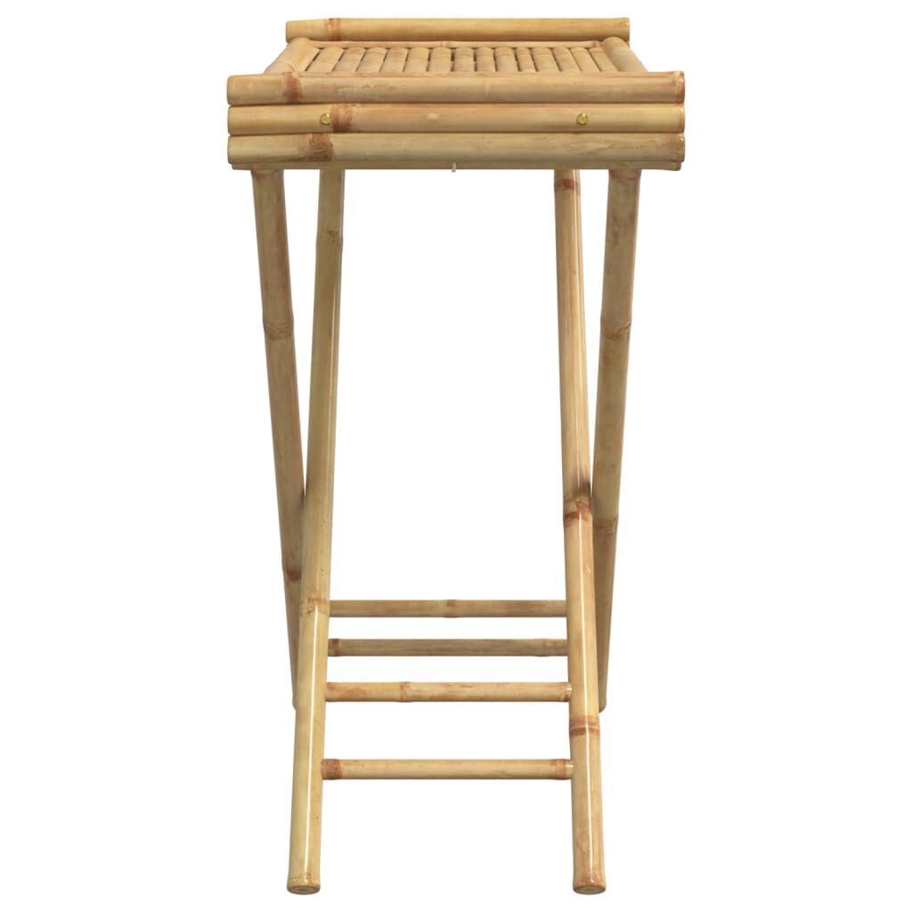 vidaXL 折りたたみ式トレイテーブル 70.5x42.5x80 cm 竹製