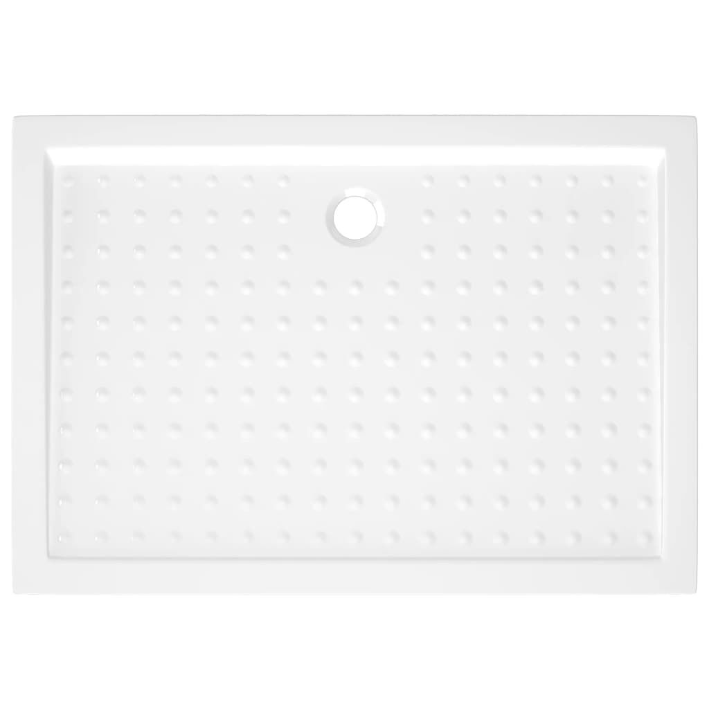 vidaXL シャワートレイ ドット付き 70x100x4cm ABS製 ホワイト