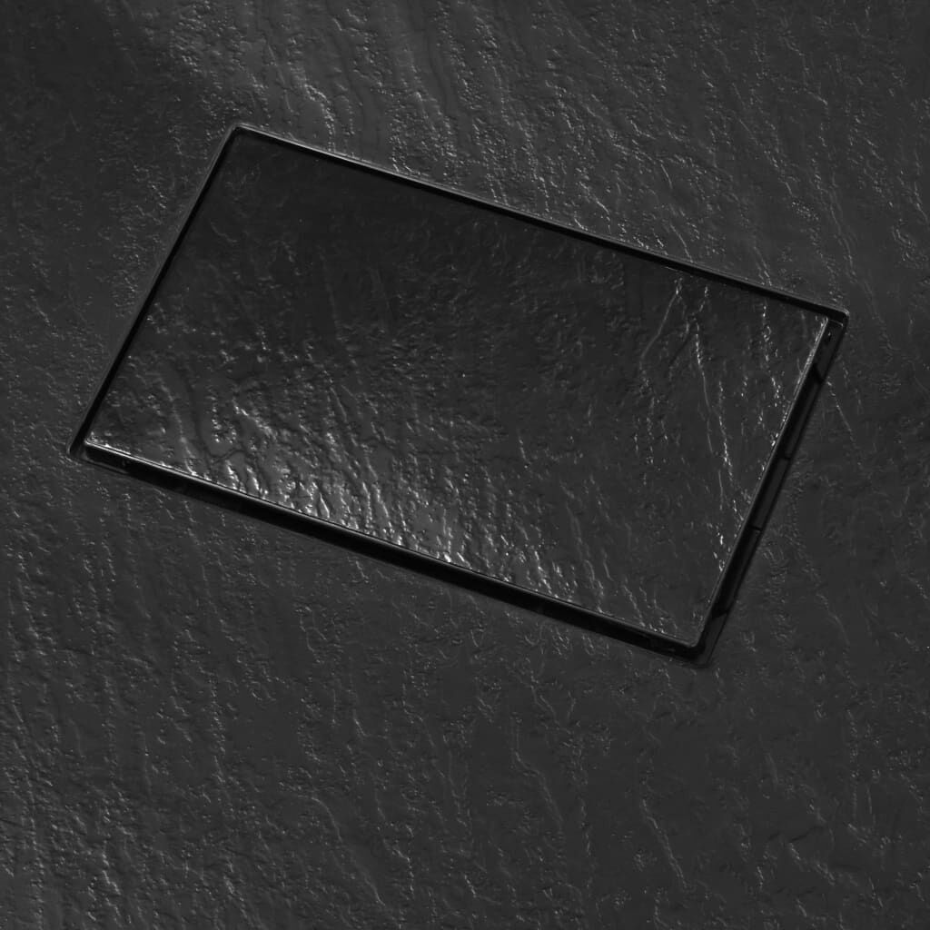 vidaXL シャワートレイ SMC ブラック 80x80cm