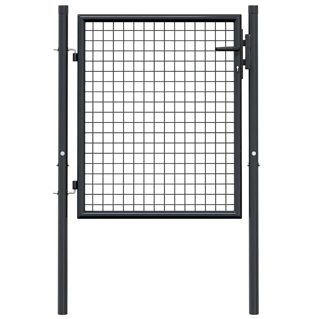 vidaXL 網目ガーデンゲート 100x125cm 亜鉛メッキ鋼製 グレー