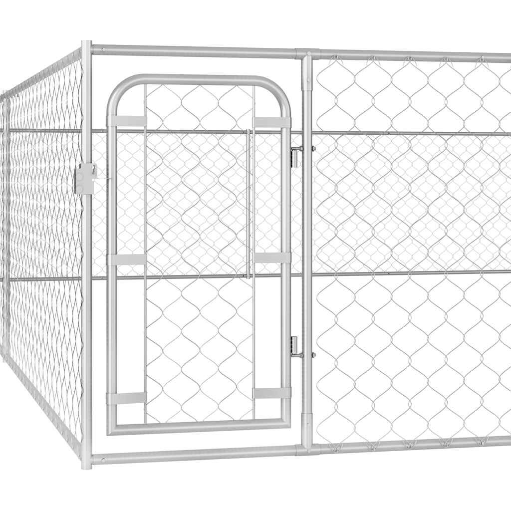 vidaXL 屋外用犬小屋 亜鉛メッキ鋼製 6x6x1m