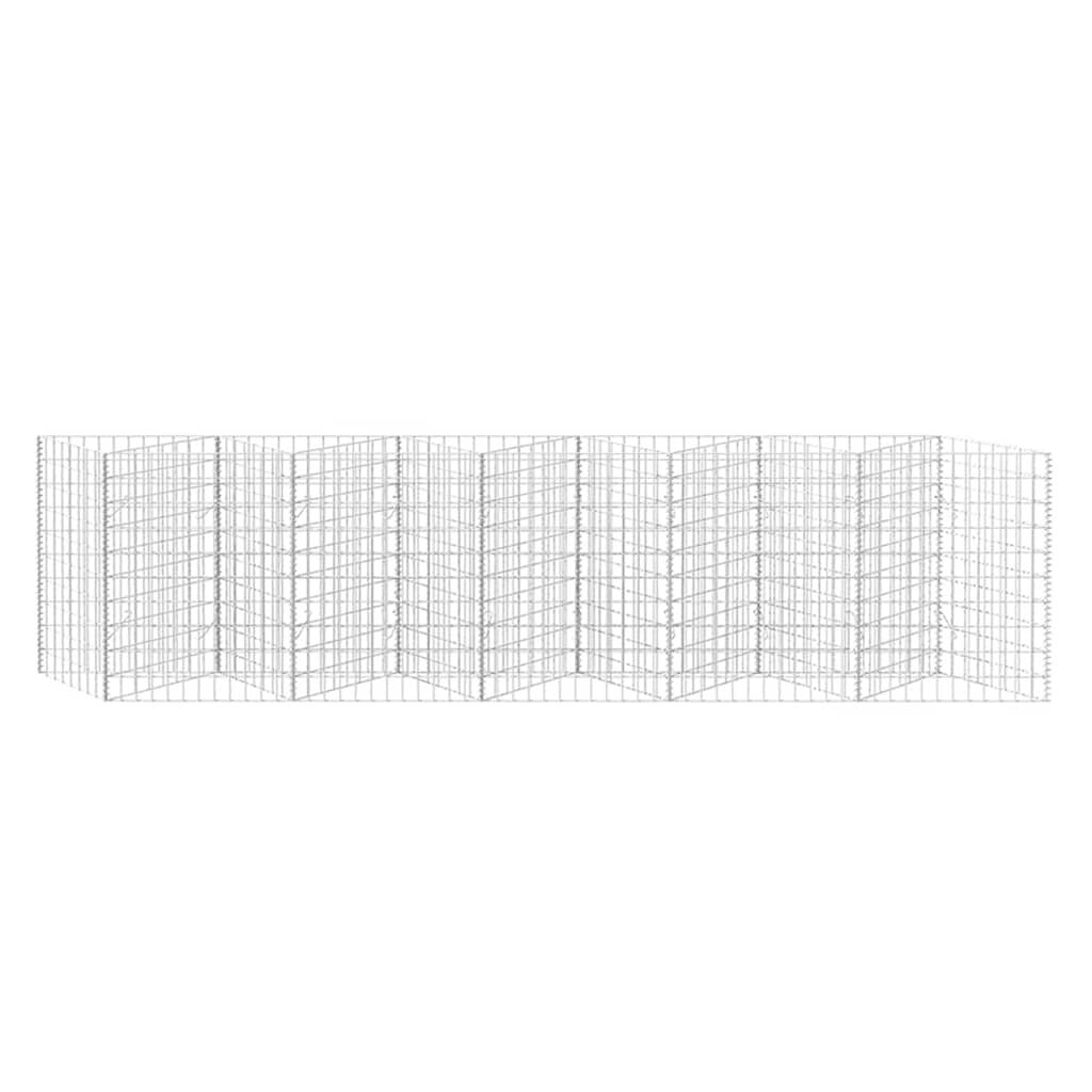 vidaXL ガビオンバスケット 亜鉛メッキ鋼製 300x30x100 cm
