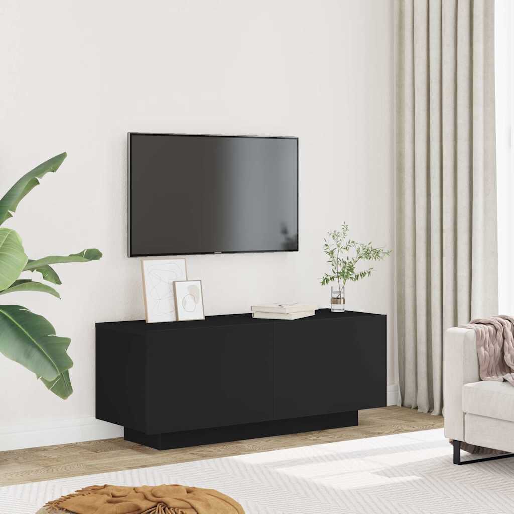 vidaXL TVキャビネット ブラック 100x35x40 cm エンジニアリングウッド