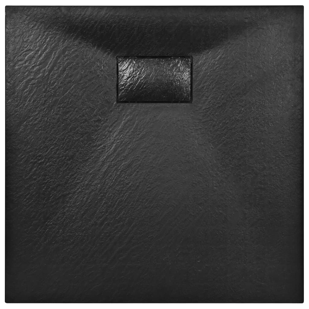 vidaXL シャワートレイ SMC ブラック 80x80cm