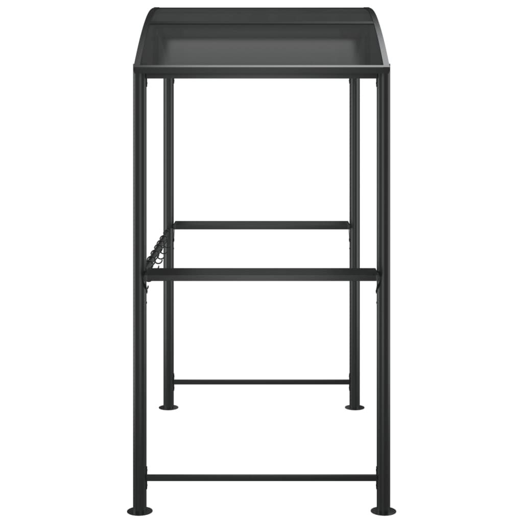 vidaXL BBQ ガゼボ サイドシェルフ付き アントラシート 210x114x230 cm スチール製